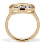 Galaxy Ring Oval sapphire and diamond galaxy ring